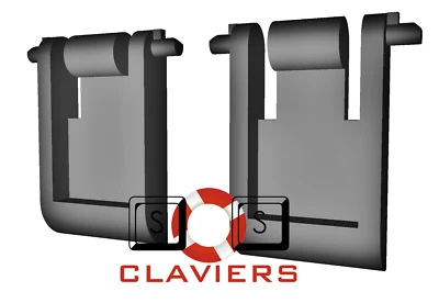 Dell USB Slim Multimedia Keyboard Spare Replacement Tilt Leg Stall Foot Feet Set - Image 1 of 3