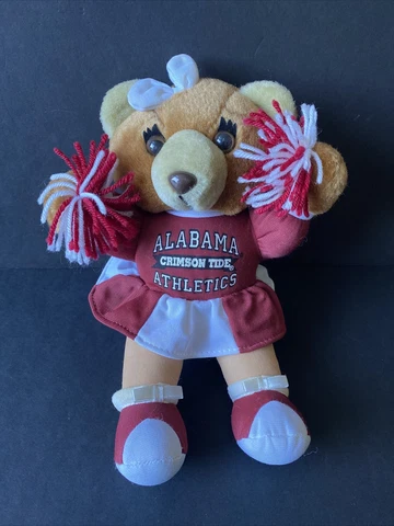 Alabama Crimson Tide Cheerleader Teddy Bear Plush Soft Doll 10.5” Play By Play Cover