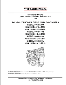 856 Page 2013 DETROIT DIESEL 6V53 & 6V53T 6 CYL. ENGINE Maintenance Manual on CD - Picture 1 of 12