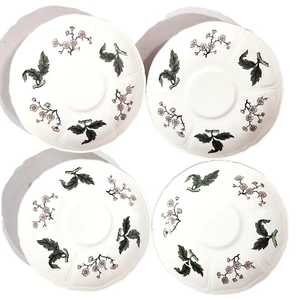 Lote de 4 platillos Wedgewood Mandarin Barlaston 5,5 pulgadas forma de reina de Inglaterra de colección - Imagen 1 de 5
