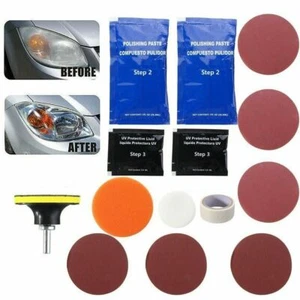 KIT RIGENERAZIONE RIPRISTINO RINNOVA LUCIDA FARI FANALI LENTI OPACIZZATI TRAPANO - Foto 1 di 3