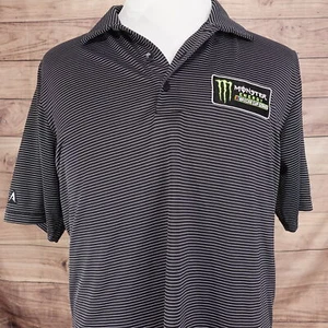 MONSTER ENERGY NASCAR CUP SERIE SCHWARZ WEISS GOLF POLOSHIRT HERREN GR. L - Bild 1 von 8