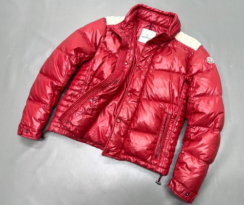 Giubbotto Bomber Uomo MONCLER AUSTIN Rosso Piumino Casual Originale Taglia 2 S M