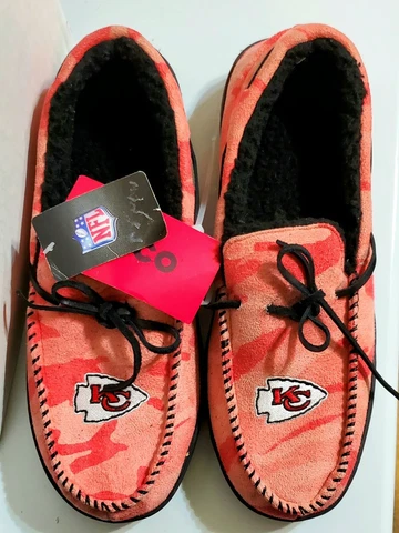 NFL Kansas City Chiefs New Team Color Moccasin Slippers Cover