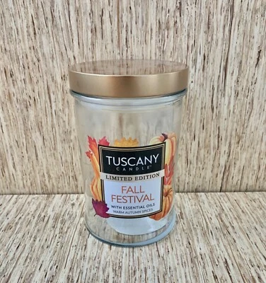 Tuscany Candle Single Wick Candle Jar Fall Festival 18oz *EMPTY & CLEANED* - Image 1 of 3
