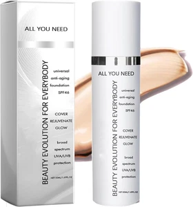 Age Defying Foundation, Anti-Aging Tinted Moisturizer Cream Light Sheer 50 ML - Picture 1 of 11