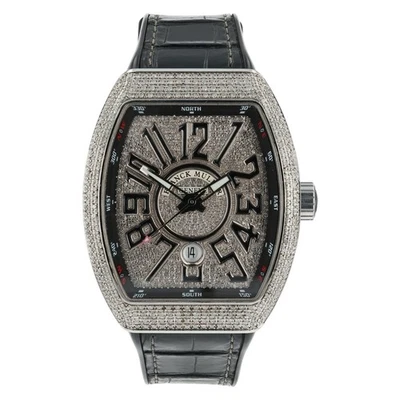 Franck Muller Vanguard Diamond Steel Silver Dial 44mm Automatic Mens V45 - Image 1 of 4