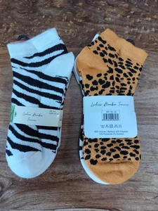 Ladies Soft Breathable Bamboo Sports Trainer Socks Animal Design 6Pairs Size 4-8 - Picture 1 of 3