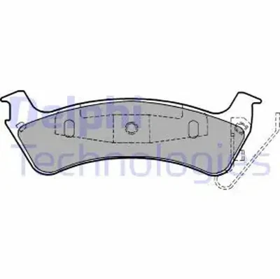 Brake pads Low-Metallic LP1183 DELPHI for JEEP GRAND CHEROKEE   - Image 1 of 4