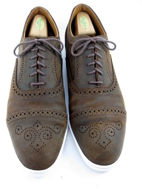 Allen Edmonds "STRAND" Casual Suede Oxford Sneakers 13 D Brown Waxed(618N) - Image 1 of 4
