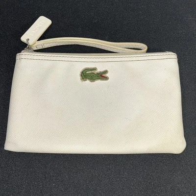 Lacoste Red Wristlet Clutch Bag Alligator Pre Owned SEE PHOTOS Needs cleaning  - Image 1 of 4