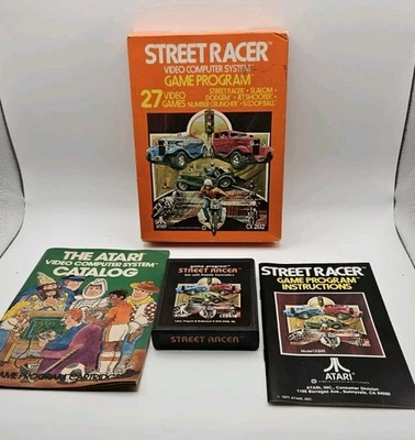 Atari 2600: 1981 STREET RACER Game Cartridge With ORIGINAL BOX & Manual CIB  - Image 1 of 4