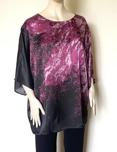 MARINA RINALDI, 100% SILK Blouse , Plus Size MR 25, 16W US, 46 DE, 54 IT - Picture 1 of 12