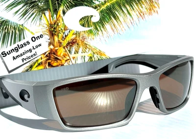 Costa CORBINA PRO Silver Metallic POLARIZED Copper 580G GLASS Sunglass 9109-08 - Image 1 of 4