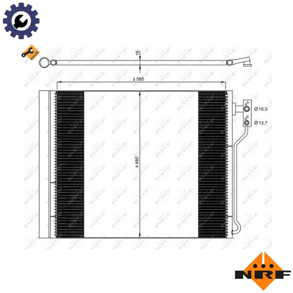 CONDENSER AIR CONDITIONING 35971 FOR BMW N20B16A 1.6L N20B20A/B 2.0L 4cyl 5 F10 - Image 1 of 4