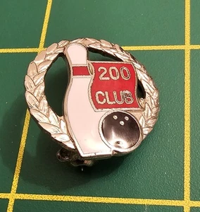 Spilla vintage 200 mazze corona palla bowling bavero spilla B17 - Foto 1 di 2