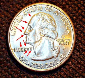 { 2001-P Washington Quarter Error New York DDO-DDR Coin # 12 - Picture 1 of 3