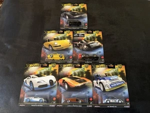 2025 RUOTE CALDE, CULTURA AUTO, GOCCIA MARTELLO, SET DI 6 CON INSEGUIMENTO - Foto 1 di 7