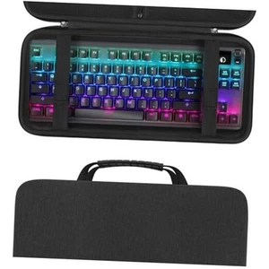 Hard Travel Case Compatible with TKL Tenkeyless Wireless/Wired Keyboard, Black - Picture 1 of 7