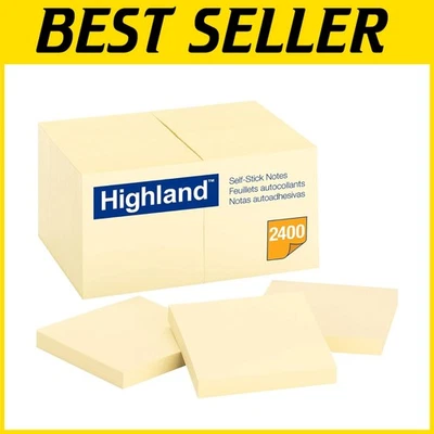 Durable Yellow Sticky Notes 3 x 3 Inches - Perfect for Reminders, 8 Packs - Image 1 of 3