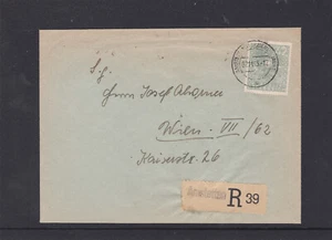 Portorichtiger Reco Brief mit Reco Provisorium Amstetten gel 2.11.45 Einzelfrank - Picture 1 of 3