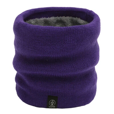 Lenços circulares masculinos femininos de malha inverno mais lã cachecol aquecedor de pescoço ⇓ - Imagem 1 de 4