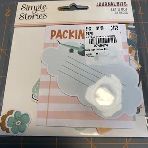 Simple Stories Journal Bits "Let's Go", 38 gestanzte Ephemera Cardstock Teile - Bild 1 von 2