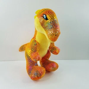 Kellytoy Dinosaur Yellow Orange Metallic Shiny Plush 12" Stuffed Animal Toy - Picture 1 of 9