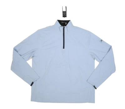 Chaqueta de Golf Italiana Greyson 1/4 Cremallera Tate Pullover Azul Lobo Claro Marca Hombres XL Foto 1 de 4