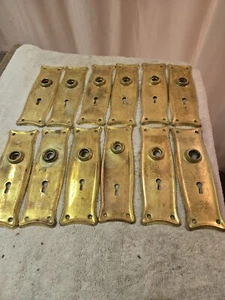 Antik Messing Art Deco Mission Design Viktorianisch TürKnauf Rückplatte 12 - Bild 1 von 3