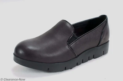 Mocasín sin cordones TSUBO 6M cuero negro zapato británico cómodo sin cordones nuevo en caja 4755 Foto 1 de 4