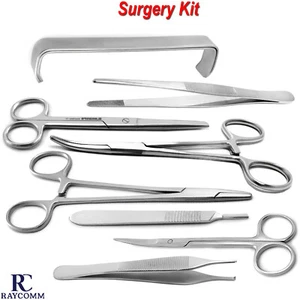 Kit básico de cirugía menor de instrumentos de disección quirúrgica fórceps delicados - Imagen 1 de 10