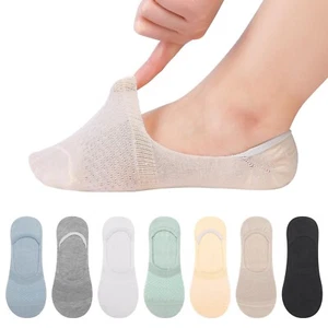 Ultra Thin Liner Non Slip No Show Socks Soft Breathable Ice Silk Sock Women Girl - Picture 1 of 21