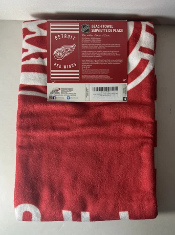 Detroit Red Wings Hockey NHL 30” x 60” Beach Towel NEW Cover