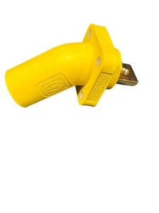 Hubbell HBLMRABY Single Pole 300/400A Male Bus Receptacle ANGLED YELLOW - Picture 1 of 1