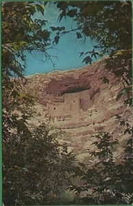 Vintage Arizona AZ Postcard Montezuma Castle National Monument Flagstaff - Picture 1 of 4