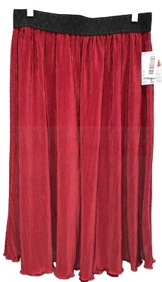 NUEVO CON ETIQUETAS LuLaRoe Falda Acordeón Grande SÓLIDA Rojo Verdadero JILL Plisada Estrecha 4 de Julio Foto 1 de 4