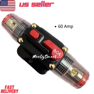 Disyuntor de CC en línea de 60 amperios solar/audio/coche/RV 60A/60AMP fusible 12V/24V EE. UU. - Imagen 1 de 1