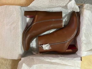 CHRISTIAN LOUBOUTIN CL LEDER STIEFELETTEN BOOTIES BRAUN 39 - Bild 1 von 11