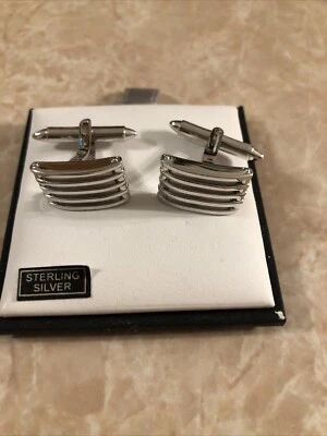 Gemelos rectangulares vintage de plata de ley 925 Foto 1 de 4
