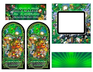 Set Arcade Classics Kabinett Grafik Einfassung Festzelt CPO Seite Kunst Aufkleber - Bild 1 von 1
