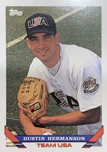 1994 Topps Traded Dustin Hermanson Team USA Rookie Card #22T NMMT - Picture 1 of 2