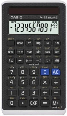 Casio FX-82SOLARII, Standard Schulrechner, schwarz, Solarbetrieb - Bild 1 von 4