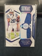 2022 National Treasures Game Worn Jonathan Taylor Sunday Dual Patch /25