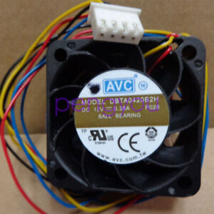 FOR AVC DBTA0420B2H-P026 12V 0.38A 4020 4CM 4-pin dual ball inverter server fan