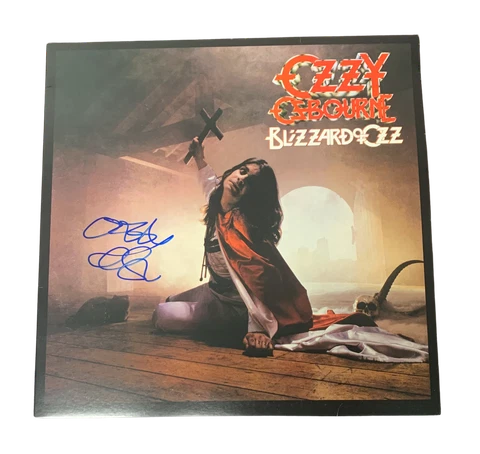 OZZY OSBOURNE SIGNED 'BLIZZARD OF OZ' AUTOGRAPHED ALBUM VINYL LP BECKETT COA 2 Cover