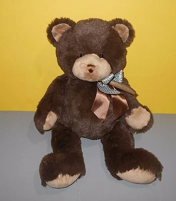 Ganz So Soft Shimmer 18" Marcus El Chocolate Oso de Peluche Frijol Peluche con Cinta Foto 1 de 2