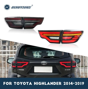 HC LED Tail Lights For Toyota Highlander 2014-2019 Start up Animation 2pcs - Picture 1 of 13