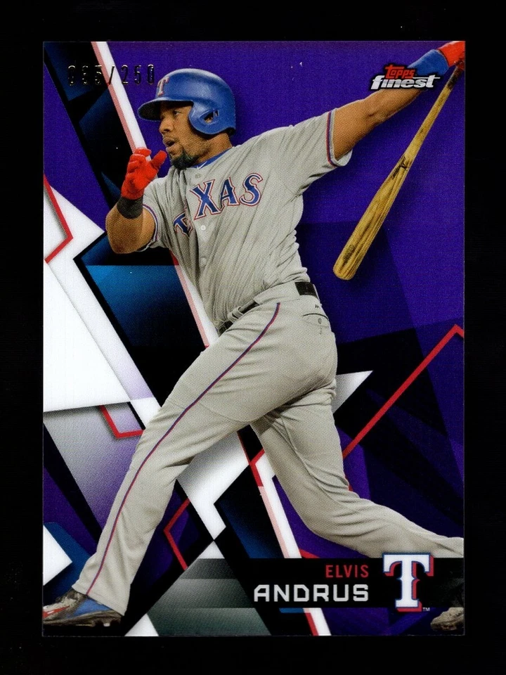 2018 TOPPS FINEST PURPLE REFRACTOR #13 ELVIS ANDRUS 35/250 TEXAS RANGERS - Image 1 of 1