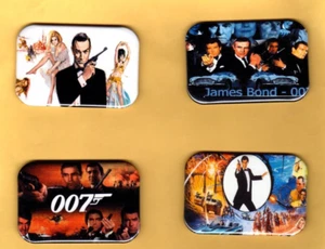 James Bond 007 4 magneti frigorifero 2""x3"" con angolo arrotondato - Foto 1 di 6
